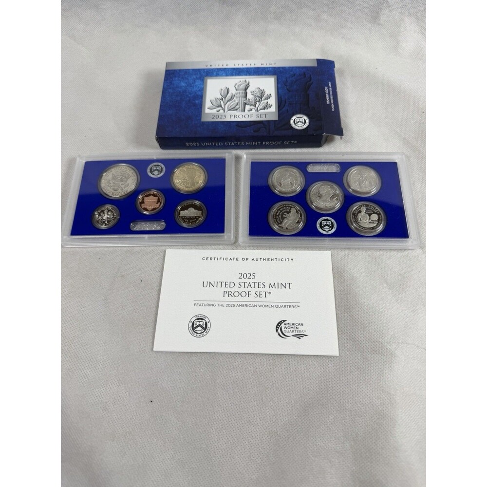 2025-S US Mint Proof Set 10 Coins Clad OGP Box COA Last American Women Quarters
